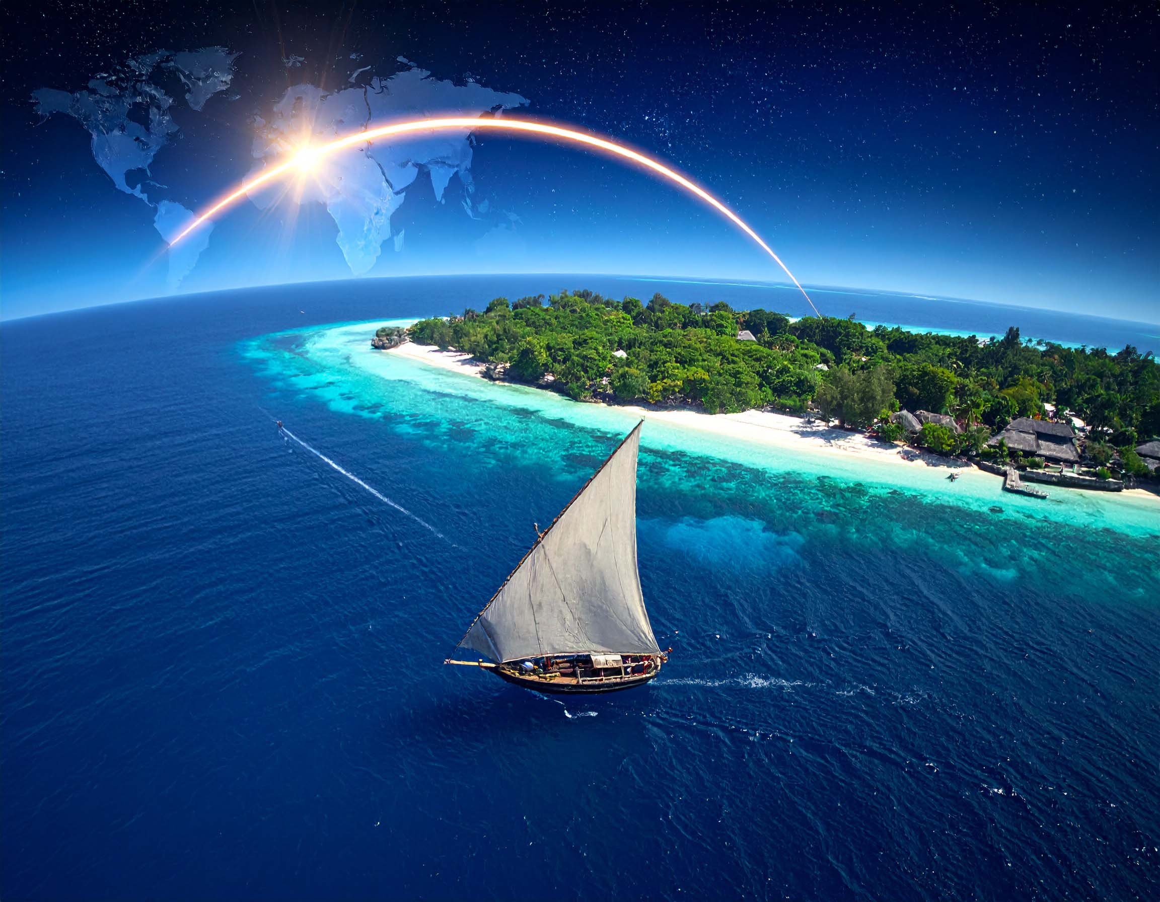 Picha inayoonyesha dhana ya Kutoka Pwani hadi Ulimwenguni